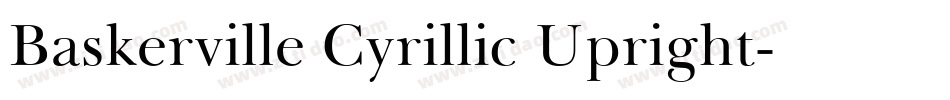 Baskerville Cyrillic Upright字体转换